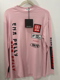 ENA PELLY street signs long sleeve tee pink
