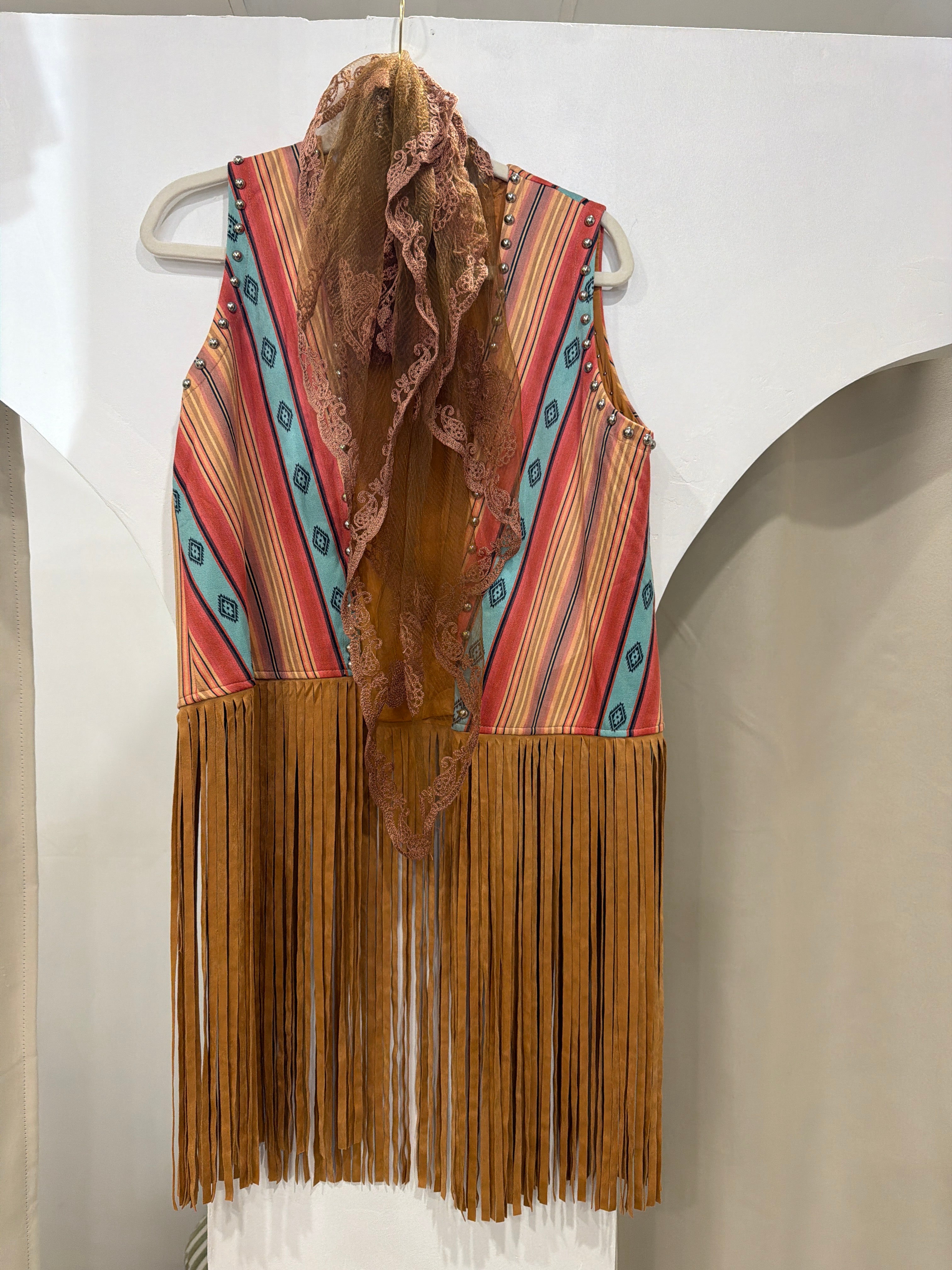 Aztec Fringe Vest