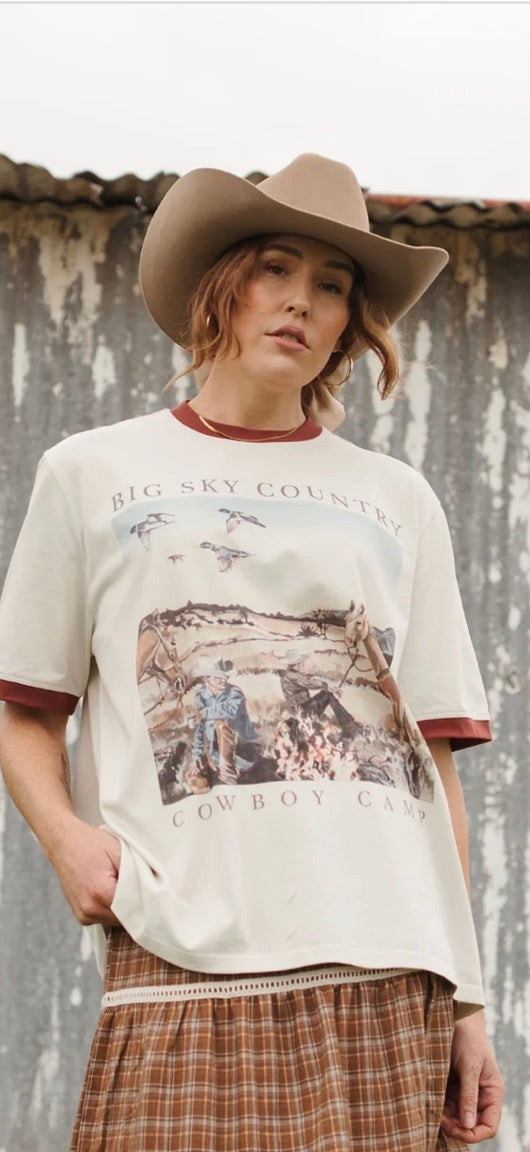 Farmer By Whitney Cowboy Camp Tee