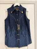 Lainey Wilson Wrangler Denim Sleeveless Shirt