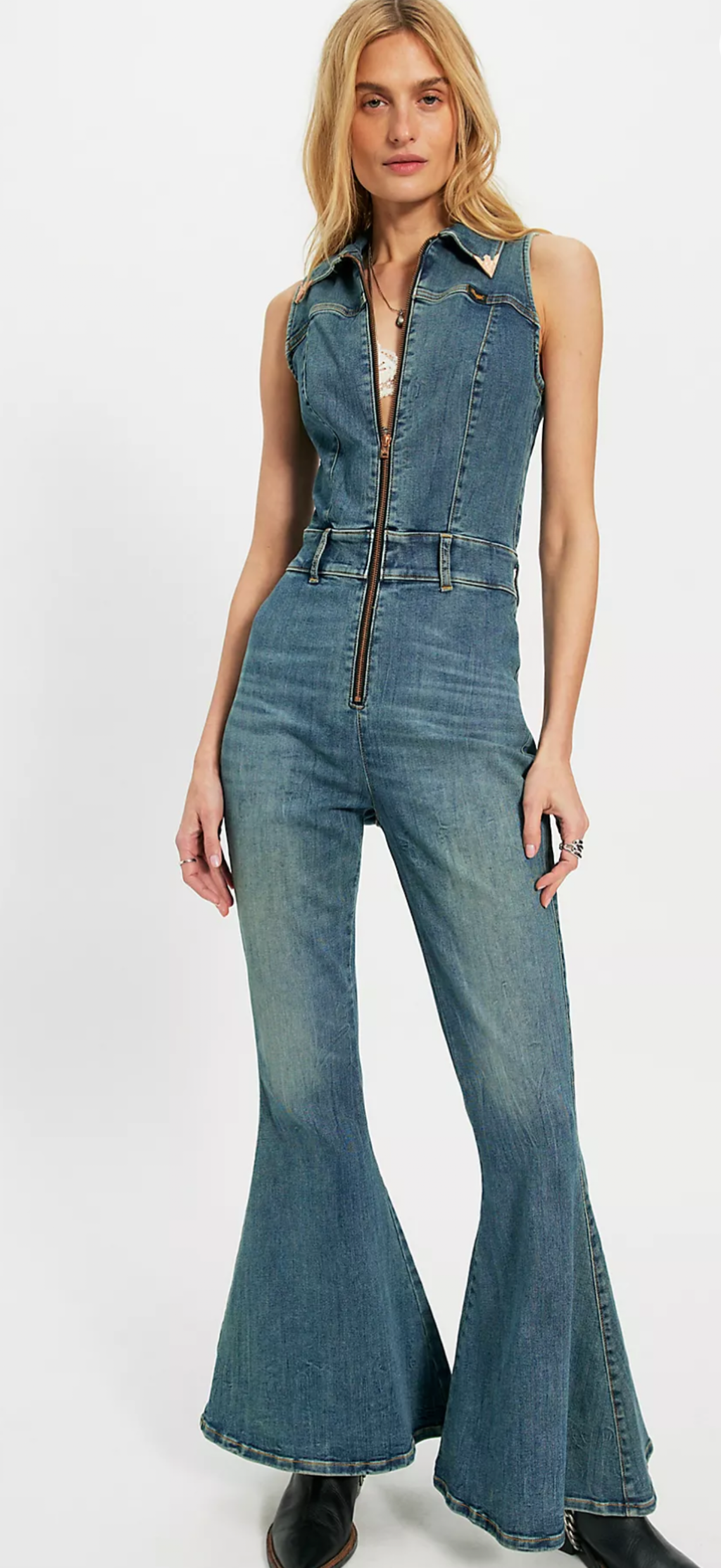 Lainey Wilson X Wrangler Denim Catsuit
