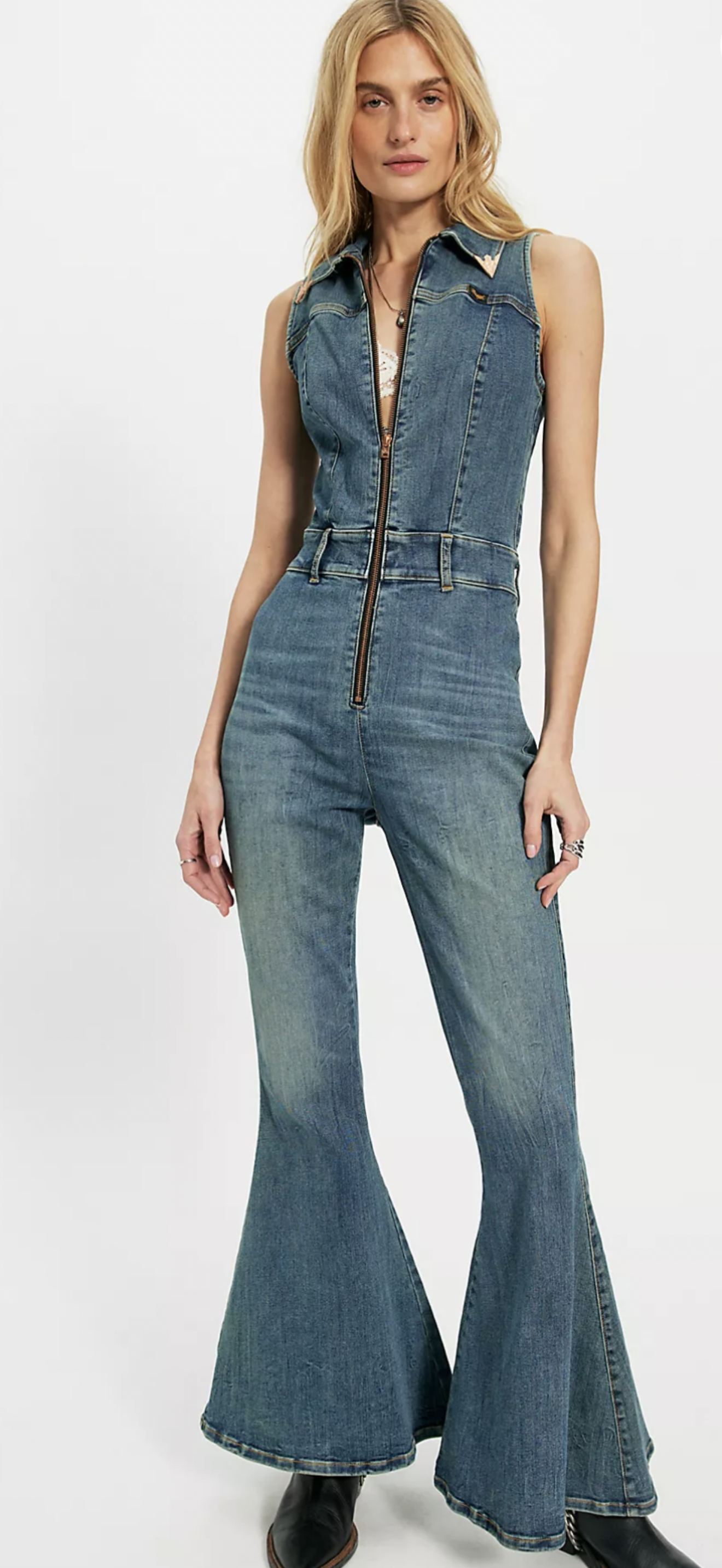 Lainey Wilson X Wrangler Denim Catsuit