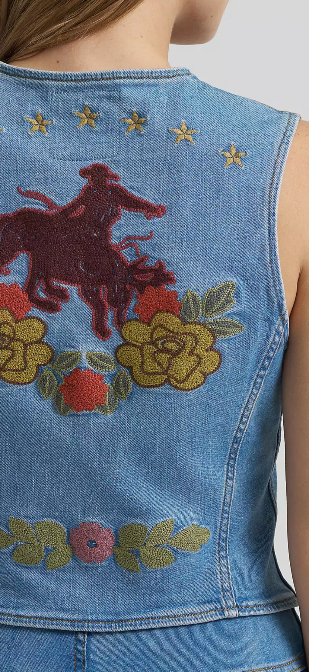 Lainey X Wrangler embroidered vest