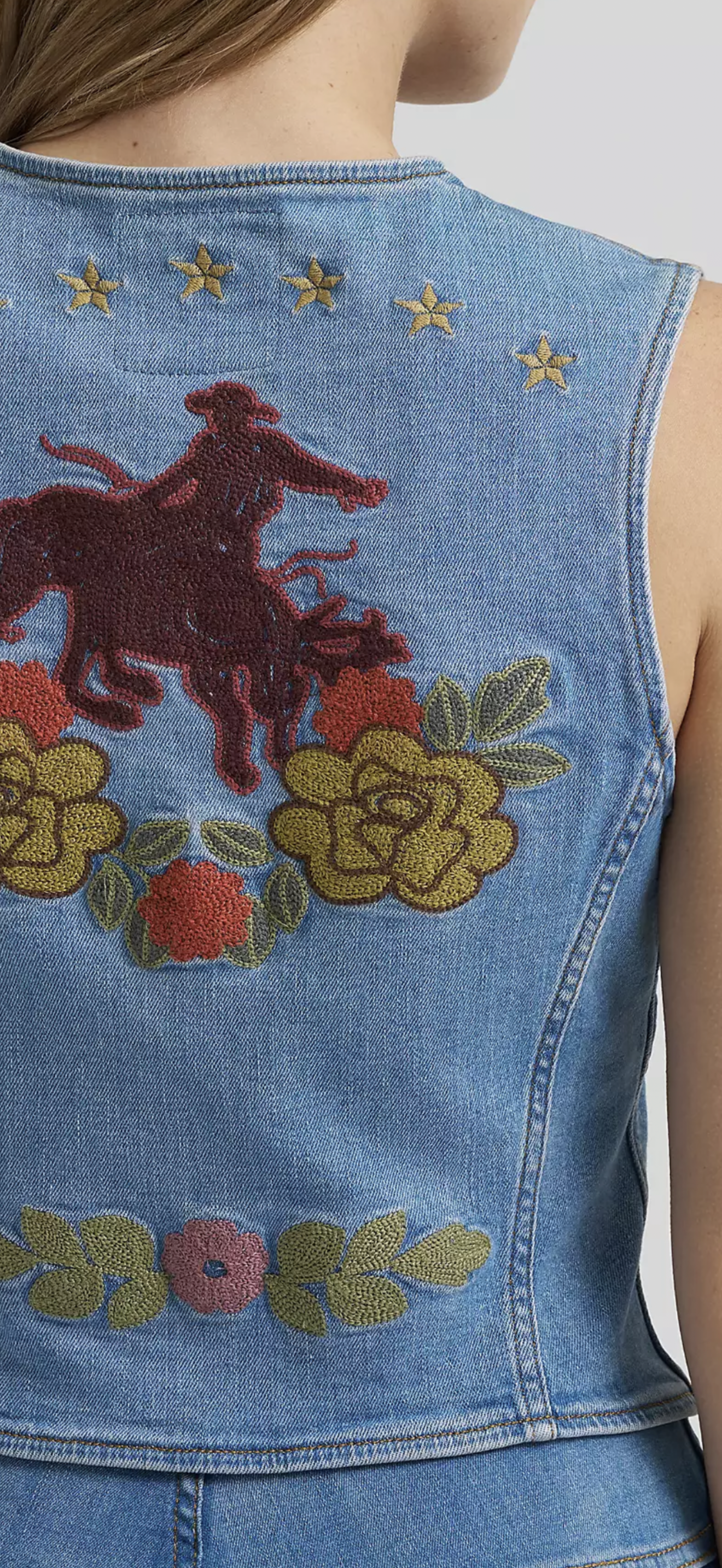 Lainey X Wrangler embroidered vest