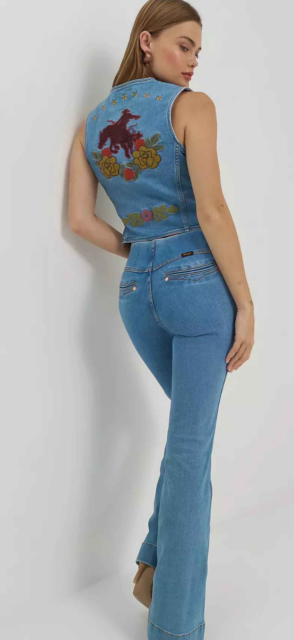 Lainey X Wrangler embroidered vest