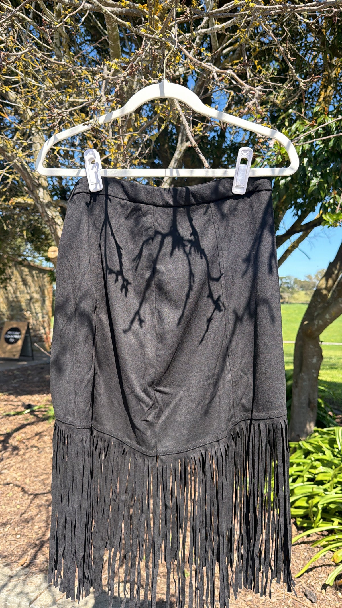 Asymmetrical Fringe Skirt